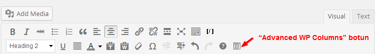 Advanced WP Columns botun