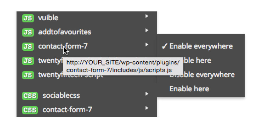 Gonzales - putanje skripti i stilova